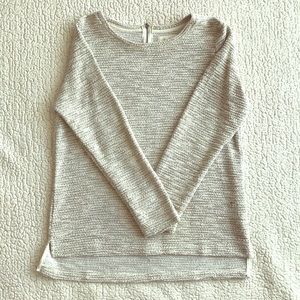 Cream and silver sweater top